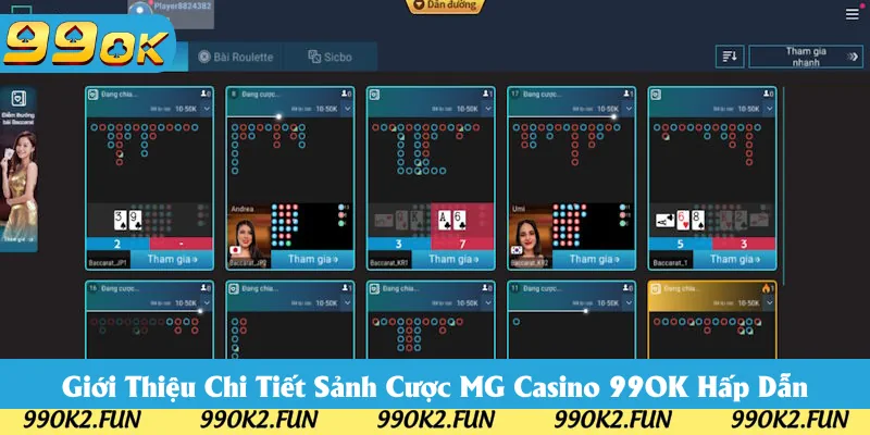 Thông tin giới thiệu sảnh MG Casino 99OK